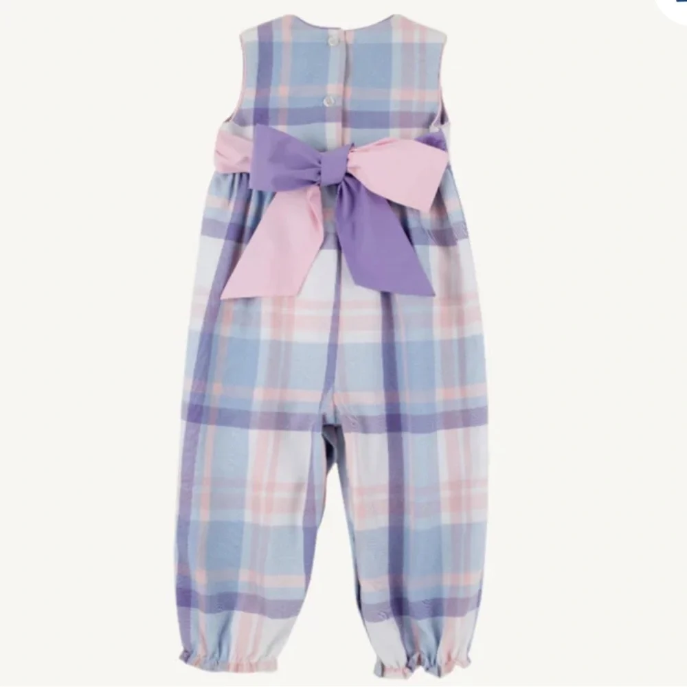 Beaufort Bonnet TBBC Rebecca Romper Palm Beach Pink Plaid & Palisades Purple 2T